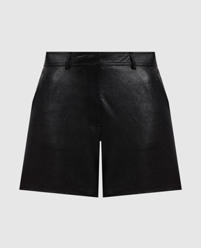 Max Mara Weekend Черные кожаные шорты VIRGOLA VIRGOLA