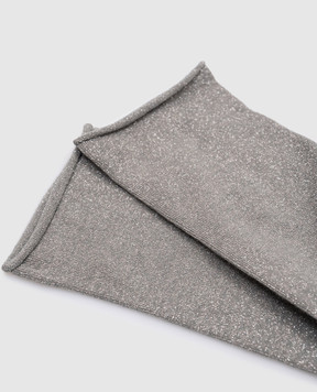 Brunello Cucinelli Серые носки с кашемиром и шелком с люрексом. M41945019