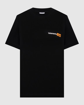 Vetements Черная футболка с принтом логотипа UA66TR750B