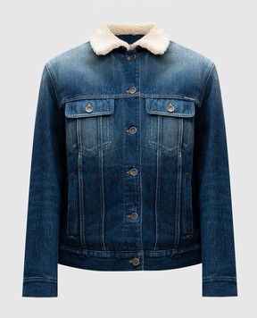 Dolce&Gabbana Синяя джинсовая куртка с патчем логотипа F9S11DG8LW1