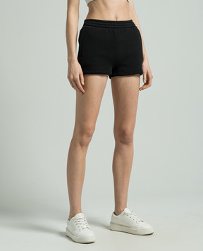 Alexander Wang Черные шорты с фактурным логотипом 4CC3224349