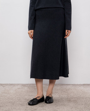 Allude Серая юбка из шерсти 25564045
