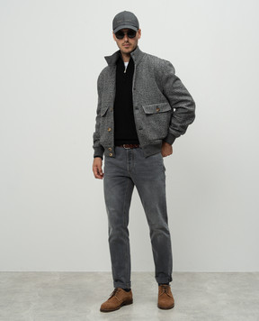 Brunello Cucinelli Черный джемпер из кашемира M2200124
