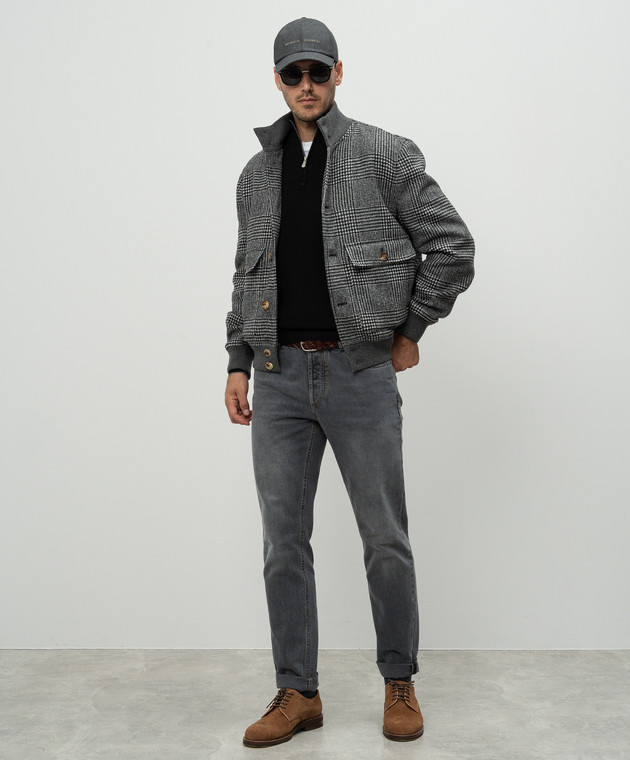 Brunello Cucinelli Чорний джемпер із кашеміру M2200124 зображення 2
