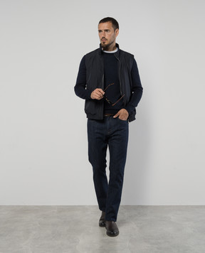 Canali Синий джемпер из шерсти MK02147C1038