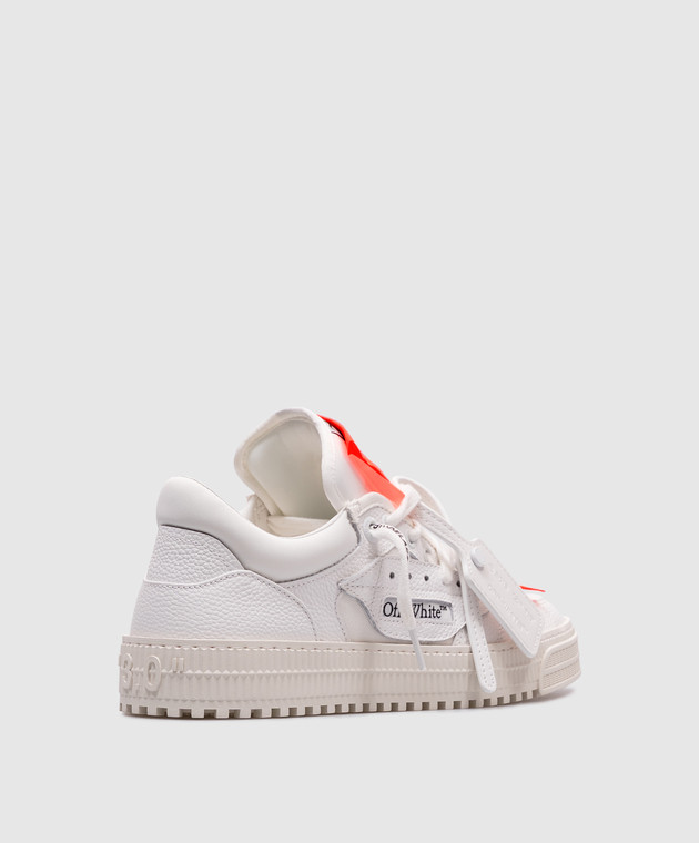 Off-White Белые комбинированные кеды Low Top 3.0 Off Court с логотипом OMIA29KC99LEA001 изображение 3
