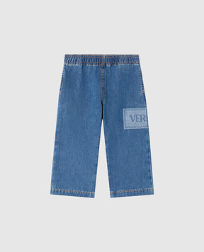Versace Дитячі сині джинси з логотипом 10198301A14287