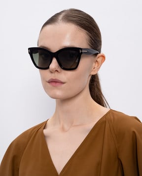 Tom Ford Чорні сонцезахисні окуляри Elvira FT12175501R