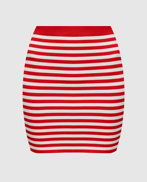 Max Mara Красная юбка мини DOMIZIA в полоску DOMIZIA