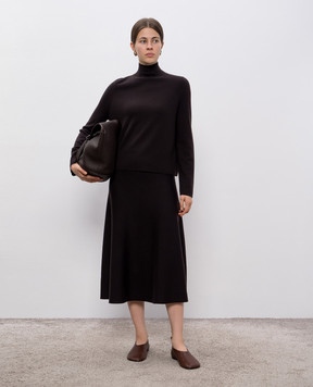 Allude Коричневий гольф з вовни прямого крою 25564041