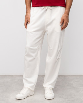 Brunello Cucinelli Белые спортивные штаны MW8633381G
