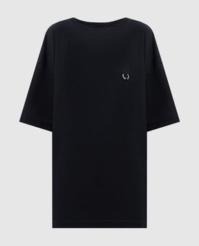 Thierry Mugler Чорна футболка з пірсингом 25F3TS01046016
