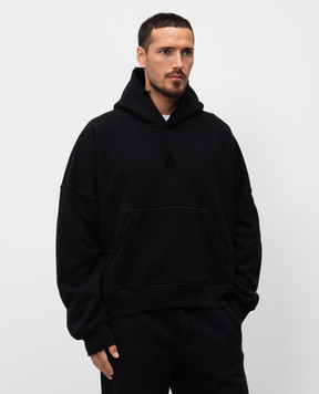 Alexander McQueen Синие худи с фактурной эмблемой логотипа 824548QXACA