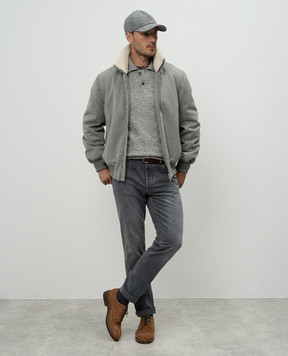 Brunello Cucinelli Фиолетовая футболка с принтом логотип логотип M0B138440