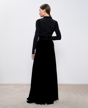 Lanvin Черное платье с бархатом RWDR21942850