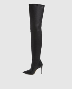 Stuart Weitzman Черные кожаные ботфорты ULTRASTUART 100 SC294