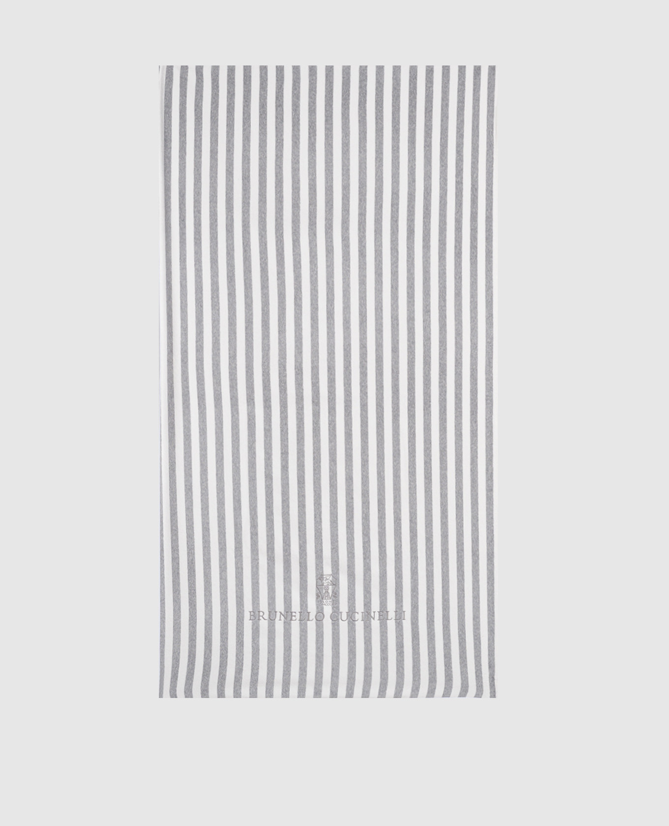 

Белое полотенце в полоску с вышивкой логотипа, Белый, Полотенца