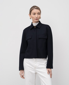 Max Mara Синяя куртка TALAMO с шерстью TALAMO