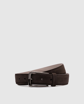 Brunello Cucinelli Коричневий замшевий ремінь M0DELC33GP