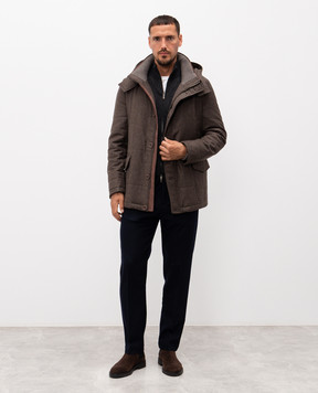 Cashmere&Whiskey Коричневая куртка из шерсти и кашемира 7400855219