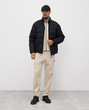 Moncler Бежевая спортивная куртка с нашивкой логотипа K20918G0001289AZY