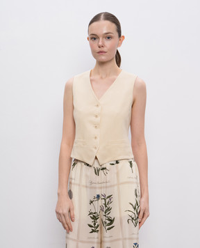 Max Mara Weekend Бежевый жилет PACE с льном PACE