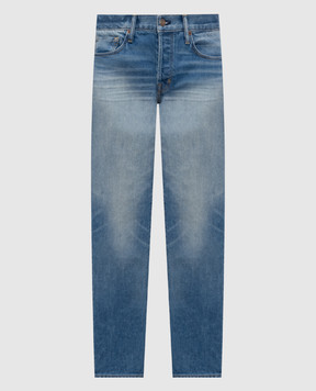 Tom Ford Блакитні джинси з ефектом потертості з логотипом DPH001DMC072S25