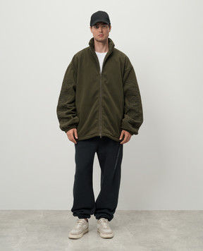Vetements Зеленая спортивная куртка с вышивкой логотипа UA65JA950K