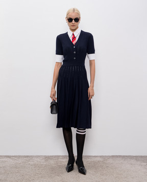 Thom Browne Синя сукня з вовни та шовку FKD180AY1058