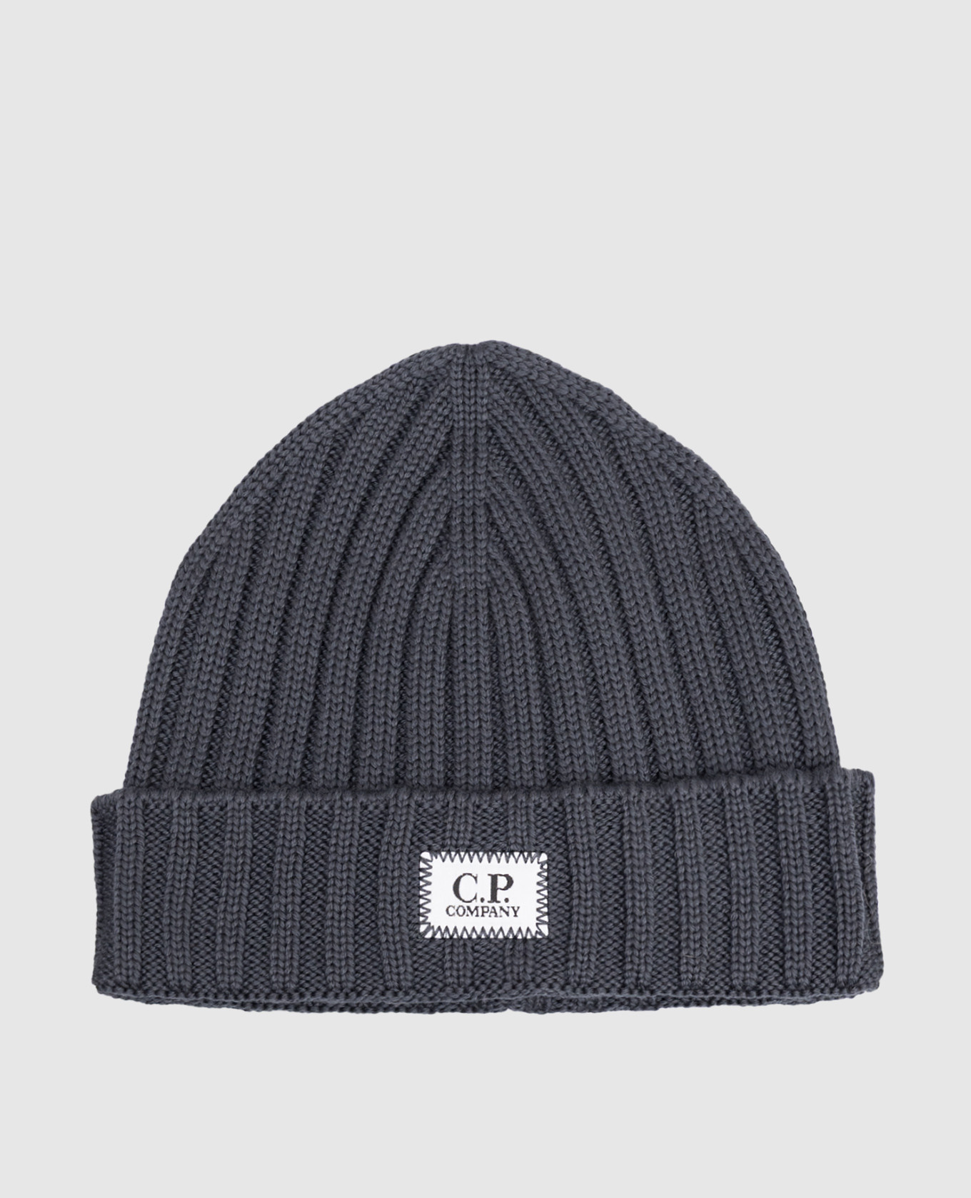 

Серая шапка из шерсти в рубчик, Серый, Шапки