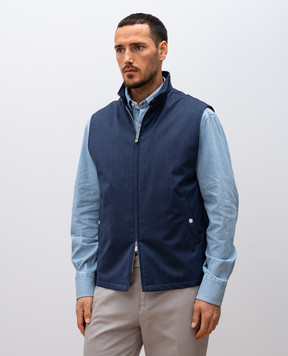 Brunello Cucinelli Синий жилет из шерсти MM4506521