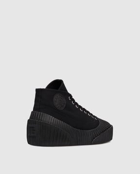 Balmain Чорні кеди Riff Low з нашивкою логотипа FM1VI392TCNS