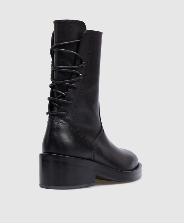 Ann Demeulemeester Черные кожаные ботинки Henrica 2201WA02380 изображение 3