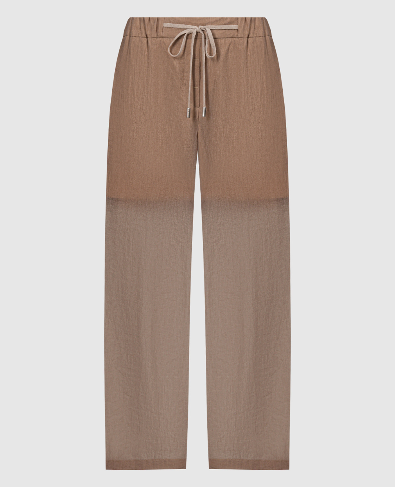 Beige pants with a reaper effect
