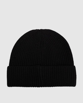 Trussardi Черная шапка с шерстью с логотипом E603C000002NXHK04K98