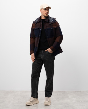 Moncler Коричневая пуховая куртка Ladurns из шерсти J20911G000245980H