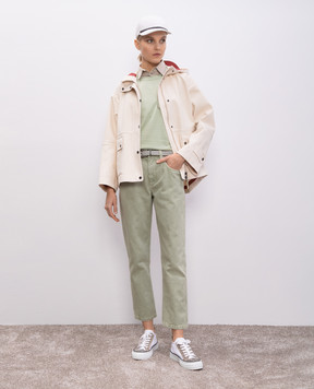 Brunello Cucinelli Бежевый топ с цепочкой мониль M0091MA616