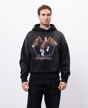 AMIRI Сіре худі WASH PEGASUS з логотипом AMJYHD1080