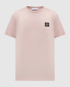 Stone Island Рожева футболка з нашивкою логотипа K1S152100039S0013