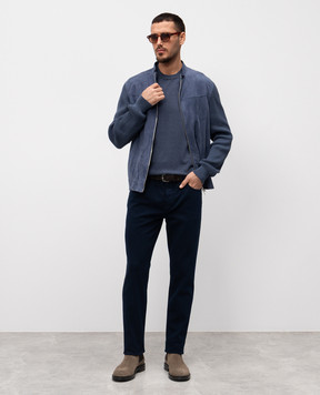 Brunello Cucinelli Сині джинси з емблемою логотипа M277PD3210