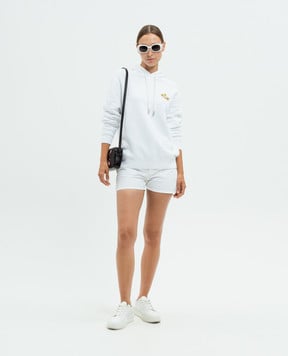 Off-White Біле худі з принтом логотипа OWBB035F24FLE001