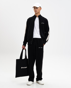 Palm Angels Черные спортивные брюки с шерстью и кашемиром PMHG023F25KNI001