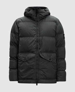 Stone Island Зеленый пуховик с логотипом 811540723