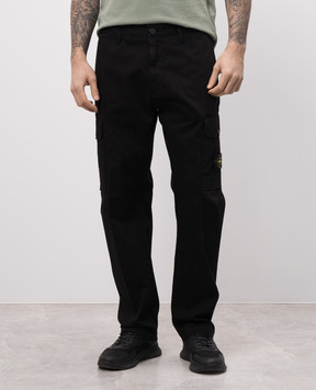 Stone Island Чорні карго з патчем K1S153100339S0012