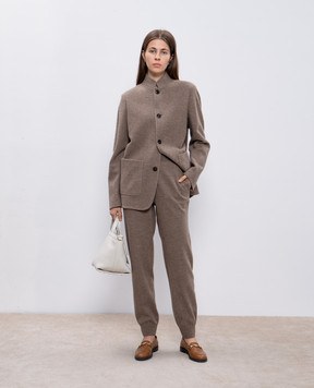 Loro Piana Бежевые брюки джогеры из шерсти FAO2746