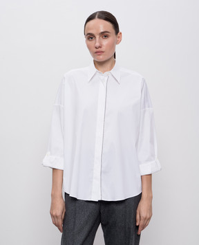 Brunello Cucinelli Біла сорочка прямого крою M0091MA636