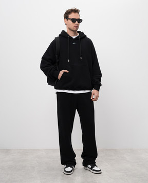Off-White Біла футболка прямого крою з принтом логотипа OMAA161C99JER001