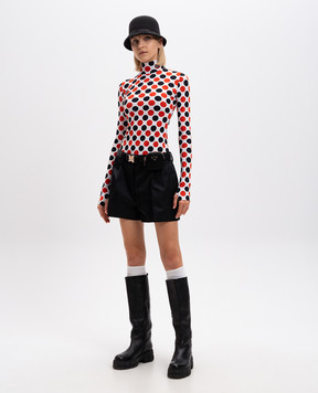 Prada Білий гольф в горох з логотипом 39528G10R3