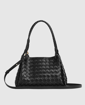 Bottega Veneta Чорна шкіряна сумка-тоут Parachute 835921VCPPT