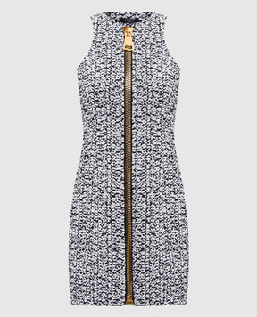 Balmain Біла твідова сукня міні FF0R4270XL35